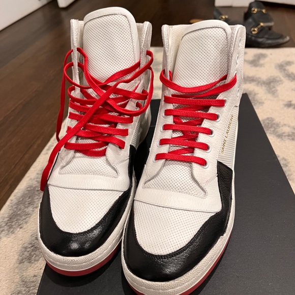 White Leather SL/61 Sneakers - Saint Laurent - Men | WE IN STYLE Saint Laurent sneakers